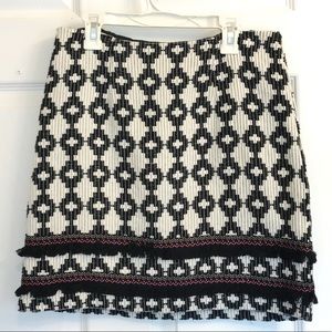 White and Black Skirt